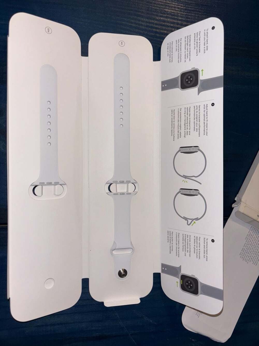 Apple Watch Sport Band White with Stainless Steel Pin